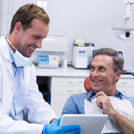 Man enjoying his dental office visit