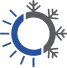 Animated sun and snowflake