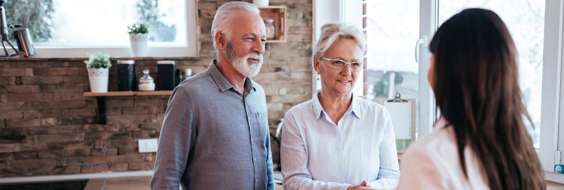 Man and woman with healthy smiles