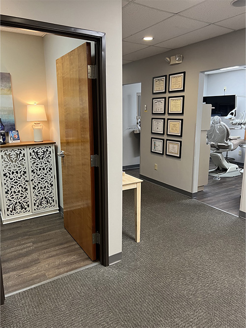 Dental office reception desk